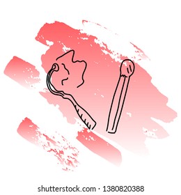 Match doodle hand drawn vector illustration