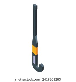 Match equipment icon isometric vector. Game score stick. Action goal