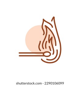 Coincidir con el icono de la línea negra de incendios. Pictograma para página web, aplicación móvil, promoción.
