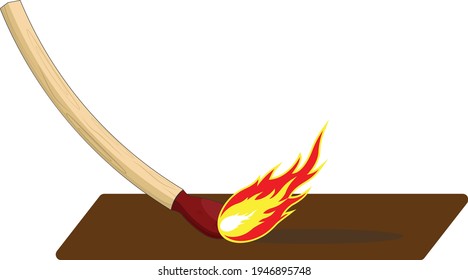 Match. Fire. Burning match. Cummy matches.