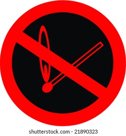 match fire forbidden signal