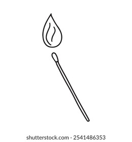 Spiel mit Feuer handgezeichnete Doodle Vektor Clipart