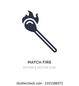 match fire icon on white background. Simple element illustration from Security concept. match fire icon symbol design.