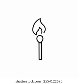 match fire icon sign vector