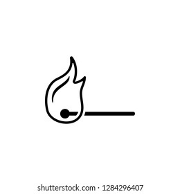 match, fire icon. Simple glyph vector of universal set icons for UI and UX, website or mobile application