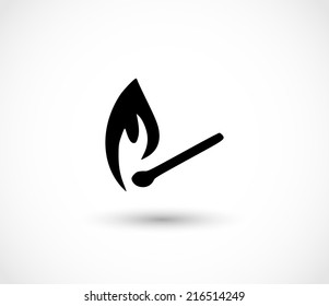 Match and fire icon vector