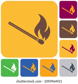 Match fire icon vector. Vector illustration