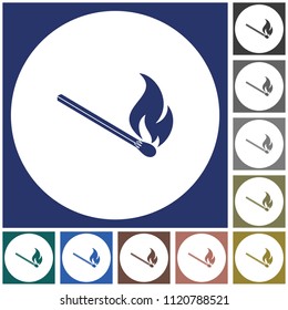 Match fire icon vector. Vector illustration