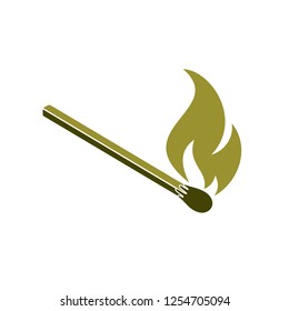 Match fire icon vector. Vector illustration