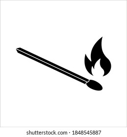 Match fire icon vector. Vector illustration on white background