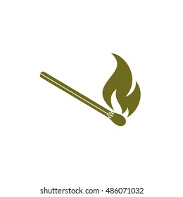 Match fire icon vector. Vector illustration

