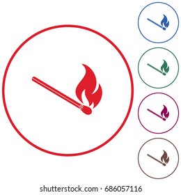 Match fire icon vector. Vector illustration
