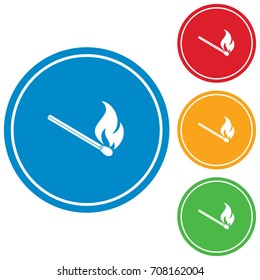 Match fire icon vector. Vector illustration

