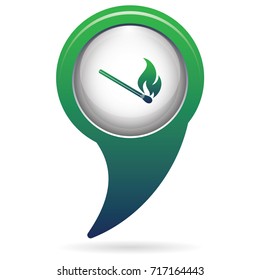 Match fire icon vector. Vector illustration

