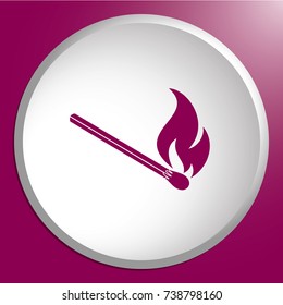 Match fire icon vector. Vector illustration

