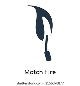 Match Fire icon vector isolated on white background, Match Fire transparent sign , symbols or elements in filled style