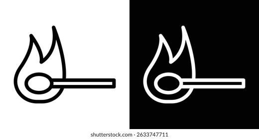 Match fire icon vector for web, computer and mobile apps