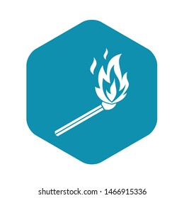 Match flame icon. Simple illustration of match flame vector icon for web