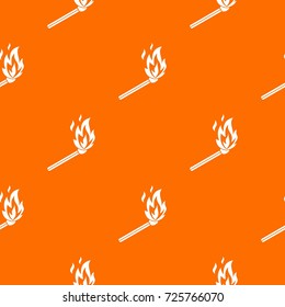 Match flame pattern repeat seamless in orange color for any design. Vector geometric illustration