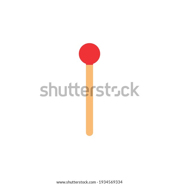 Match flat icon. Fire danger symbol. Kitchen\
equipment sign. Logo design\
element
