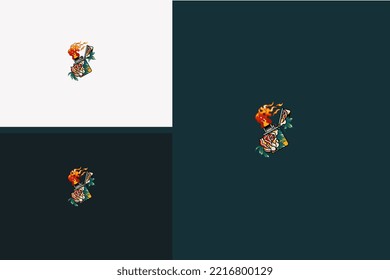 match and flower vector illustration