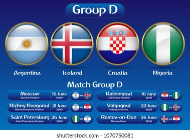 Match Group D Soccer Championship Russia 2018