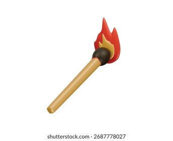 match icon 3d illustration render