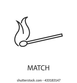 Match icon or logo line art style. Vector Illustration.