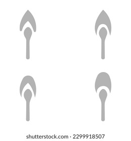 match icon on a white background, vector illustration