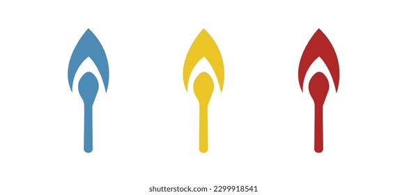 match icon on a white background, vector illustration