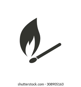 Match  icon  on white background. Vector illustration.
