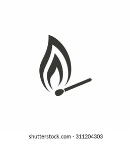 Match  icon  on white background. Vector illustration.