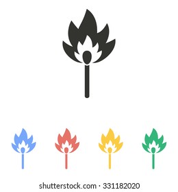 Match  icon  on white background. Vector illustration.