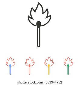 Match  icon  on white background. Vector illustration.