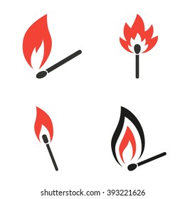 Match  icon  on white background. Vector illustration.