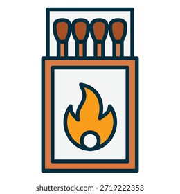 Icono de coincidencia para iniciar un incendio