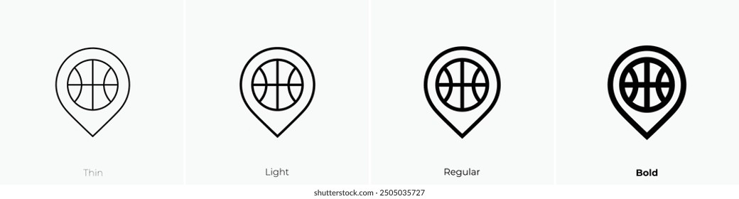 match icon. Thin, Light Regular And Bold style design isolated on white background