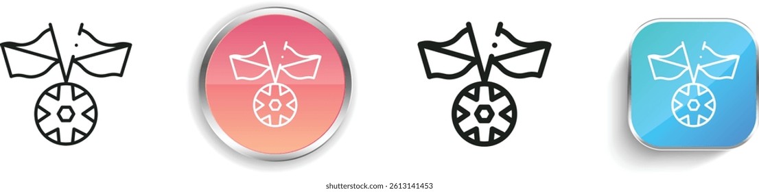 match icon. Thin Linear, Regular and Button Style Design Isolated On White Background