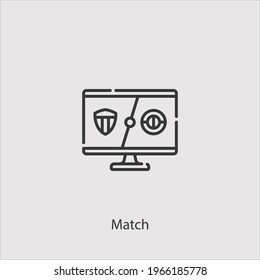 match icon vector icon.Editable stroke.linear style sign for use web design and mobile apps,logo.Symbol illustration.Pixel vector graphics - Vector