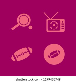 match icon. match vector icons set ping pong, football tv match and rugby ball