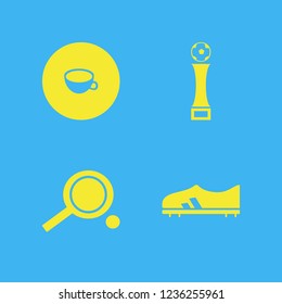 match icon. match vector icons set football cup, cup, football shoe and ping pong