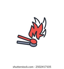 match icon. vector.Editable stroke.linear style sign for use web design,logo.Symbol illustration.