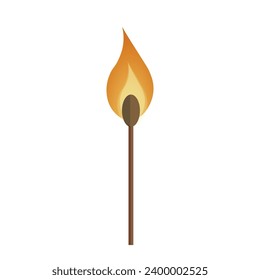 Match Icon.Fire. Flat Design. Vector Illustration