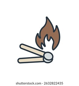 match icons isolated on White Background. Flat style design