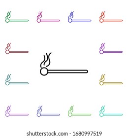 Icono de estilo multicolor de línea. Línea delgada simple, contorno vectorial de iconos de camping para ui y ux, sitio web o aplicación móvil
