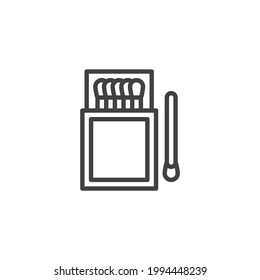 Icono de línea de coincidencia y de cuadro de correspondencia. signo de estilo lineal para concepto móvil y diseño web. Coincide con el icono del vector de contorno. Símbolo, ilustración del logotipo. Gráficos vectoriales