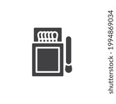 Match and matchbox vector icon. filled flat sign for mobile concept and web design. Matches glyph icon. Symbol, logo illustration. Vector graphics
