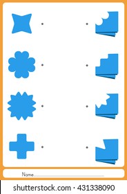 Match the missing paper -  Fold a piece of paper