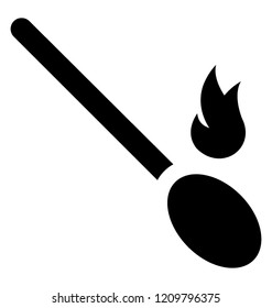 
Match mounted on stick is the symbol of match stick vector 
