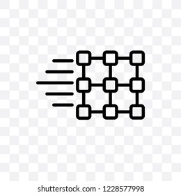 Match moving vector linear icon isolated on transparent background, Match moving transparency concept can be used for web and mobile